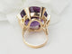 Bague 58 Bague cocktail en or rose 18 ct, améthyste et diamants 58 Facettes 33421