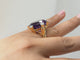 Bague 58 Bague cocktail en or rose 18 ct, améthyste et diamants 58 Facettes 33421