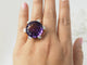 Bague 58 Bague cocktail en or rose 18 ct, améthyste et diamants 58 Facettes 33421