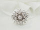 Bague 54 Bague fleur en or blanc 18 ct et diamants 58 Facettes 33233