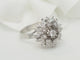 Bague 54 Bague fleur en or blanc 18 ct et diamants 58 Facettes 33233