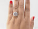 Bague 54 Bague fleur en or blanc 18 ct et diamants 58 Facettes 33233