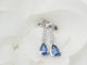 Boucles d'oreilles Boucles d’oreilles pendantes en or blanc 18 kt, saphirs et diamants 58 Facettes 6078