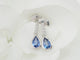 Boucles d'oreilles Boucles d’oreilles pendantes en or blanc 18 kt, saphirs et diamants 58 Facettes 6078