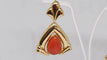 Boucles d'oreilles Boucles d’oreilles pendantes en or jaune 18 kt et corail 58 Facettes 29894
