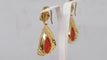 Boucles d'oreilles Boucles d’oreilles pendantes en or jaune 18 kt et corail 58 Facettes 29894