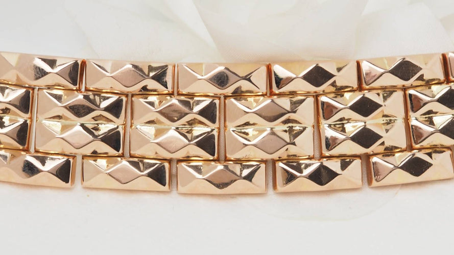 Bracelet Bracelet Tank années 1940 en or rose 18 kt 58 Facettes 32435
