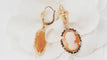 Boucles d'oreilles Pendants d'oreilles en or jaune 18 ct avec camée coquillage 58 Facettes 32620