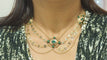 Collier Collier esclave en or jaune émaillé 18 ct et perles fines 58 Facettes 32174