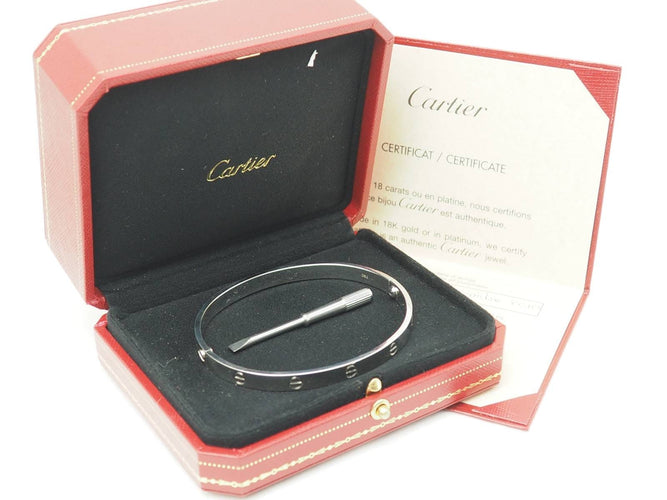 Bracelet Cartier Love - Bracelet grand modèle en or blanc 18 ct 58 Facettes 33259