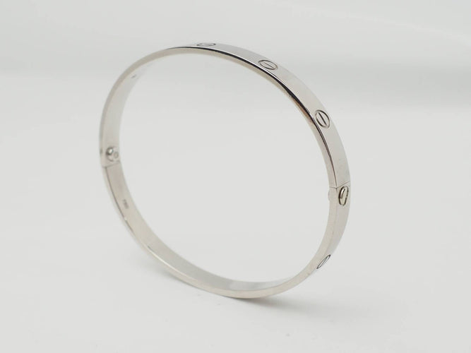 Bracelet Cartier Love - Bracelet grand modèle en or blanc 18 ct 58 Facettes 33259