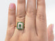 Bague 62 Bague en or jaune 18 ct avec émeraudes et diamants 58 Facettes 33466