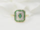 Bague 62 Bague en or jaune 18 ct avec émeraudes et diamants 58 Facettes 33466