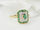 Bague 62 Bague en or jaune 18 ct avec émeraudes et diamants 58 Facettes 33466