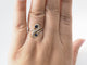 Bague 54 Bague Toi et Moi en or bicolore 18 kt, saphirs et diamants 58 Facettes 33500