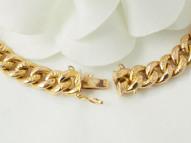 Collier Collier maille américaine en or jaune 18 ct 58 Facettes 33476