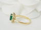 Bague 54 Bague marguerite en or jaune 18 kt, émeraude et diamants 58 Facettes 33519
