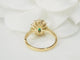 Bague 54 Bague marguerite en or jaune 18 kt, émeraude et diamants 58 Facettes 33519