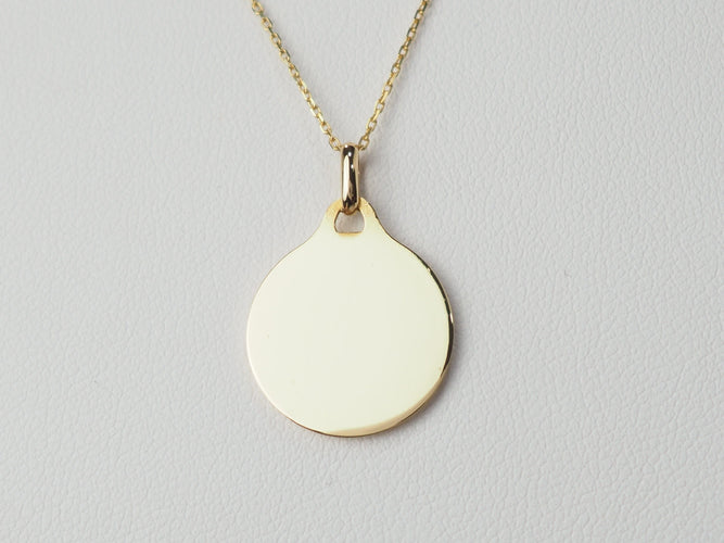 Pendentif Augis - Pendentif médaille d'amour en or jaune 18 ct, diamant et rubis 58 Facettes 33495