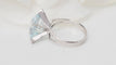 Bague 48 Bague vintage en or blanc 18 ct avec aigue-marine 4 ct 58 Facettes 32954