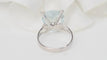 Bague 48 Bague vintage en or blanc 18 ct avec aigue-marine 4 ct 58 Facettes 32954
