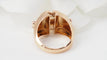 Bague 53 Bague tank années 1940 en or rose 18 kt et diamants 58 Facettes 32939