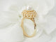Bague 53.5 Bague vintage en or jaune 18 ct, perle de culture et diamants 58 Facettes 33538