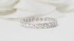 Bague 56 Alliance américaine tour complet en or blanc 18 kt et diamants 0,90 ct 58 Facettes 29462