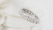 Bague 49.5 Alliance américaine tour complet en or blanc 18 ct et diamants 0,90 ct 58 Facettes 30727