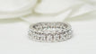Bague 49 Alliance américaine vintage en or blanc 18 kt et diamants 58 Facettes 29567