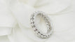 Bague 49 Alliance américaine vintage en or blanc 18 kt et diamants 58 Facettes 29567