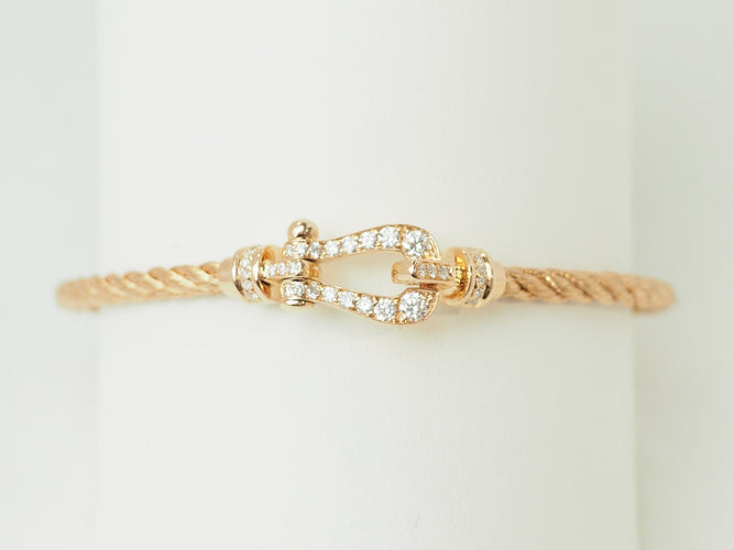 Bracelet Fred Mini Force 10 - Bracelet en or rose 18 ct et diamants 58 Facettes 33587