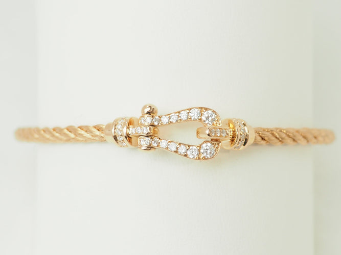 Bracelet Fred Mini Force 10 - Bracelet en or rose 18 ct et diamants 58 Facettes 33587