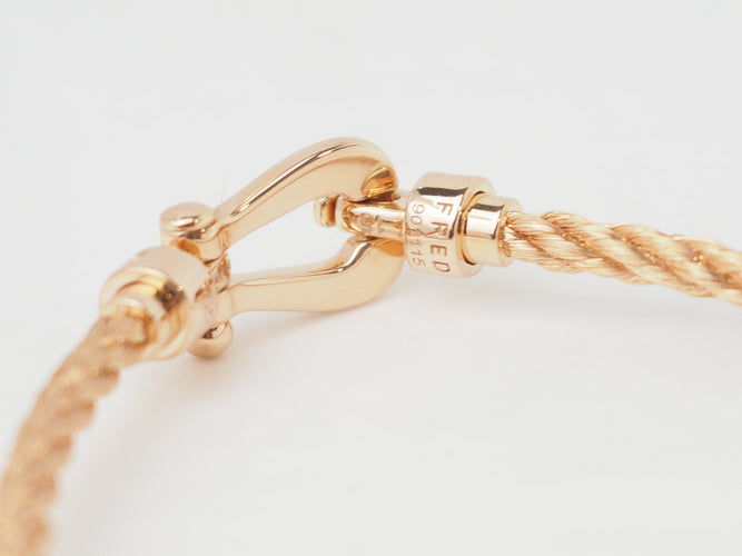 Bracelet Fred Mini Force 10 - Bracelet en or rose 18 ct et diamants 58 Facettes 33587