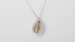 Collier Collier en or blanc 18 kt avec citrine et diamants 58 Facettes 32805