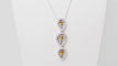 Collier Collier en or blanc 18 kt avec citrine et diamants 58 Facettes 32805b