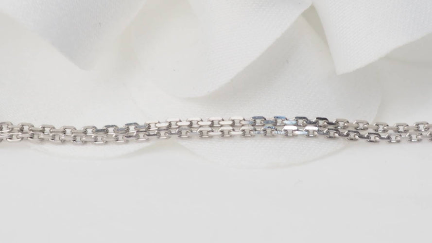 Collier Collier en or blanc 18 kt avec citrine et diamants 58 Facettes 32805b