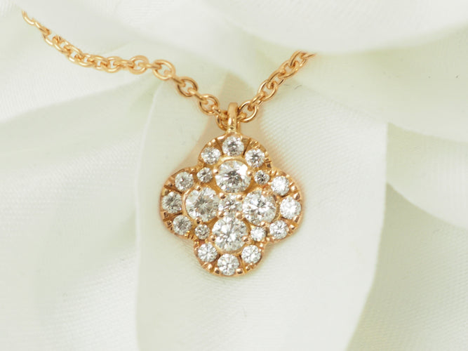 Collier Collier trèfle en or rose 18 kt et diamants 58 Facettes 33100