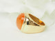 Bague 52 Bague chevalière en or jaune 18 ct et cornaline 58 Facettes 33632