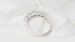 Bague 53.5 Demi-alliance en or blanc 18 kt et diamants 0,60 ct 58 Facettes 31384