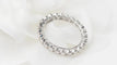 Bague 60 Alliance américaine en or blanc 18 kt et diamants 1,20 ct 58 Facettes 33032
