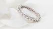 Bague 60 Alliance américaine en or blanc 18 kt et diamants 1,20 ct 58 Facettes 33032