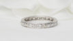 Bague 53 Alliance américaine tour complet en platine 850 et diamants 0,80 ct 58 Facettes 31755