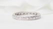 Bague 53 Alliance américaine tour complet en platine 850 et diamants 0,80 ct 58 Facettes 31755