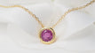 Collier Collier solitaire en or jaune 18 kt avec rubis 0,57 ct 58 Facettes vlfr6043
