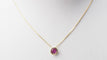 Collier Collier solitaire en or jaune 18 kt avec rubis 0,57 ct 58 Facettes vlfr6043