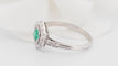 Bague 55.5 Bague hexagonale Art déco en platine 900, émeraude et diamants 58 Facettes 33046