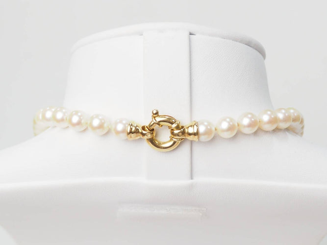 Collier Collier en or jaune 18 ct et perles d’Akoya 58 Facettes 33075