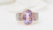 Bague 49 Bague nœud en or jaune 18 ct, améthyste et diamants 58 Facettes 32678