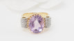 Bague 49 Bague nœud en or jaune 18 ct, améthyste et diamants 58 Facettes 32678